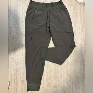 Athleta dark olive cargo joggers